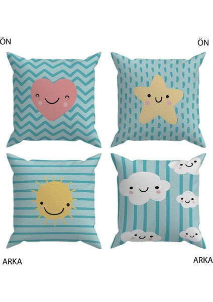 Bebek Çocuk Odası Yastıklı Kırlent Kılıf 2'li DS90 30X30 cm fiyatları
