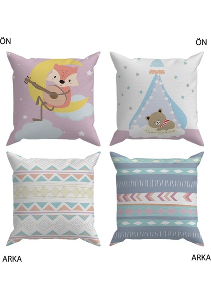 Bebek Çocuk Odası Yastıklı Kırlent Kılıf 2'li DS91 30X30 cm fiyatları