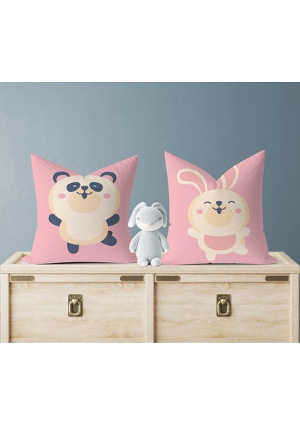 Bebek Çocuk Odası Yastıklı Kırlent Kılıf 2'li DS75 30X30 cm