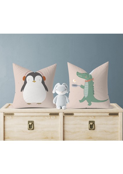Bebek Çocuk Odası Yastıklı Kırlent Kılıf 2'li DS88 30X30 cm