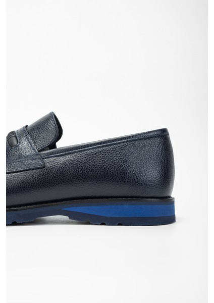 Mera Erkek Lacivert Deri Loafer Ayakkabı 01 240923 Erk Ayk SK23/24 indirimleri