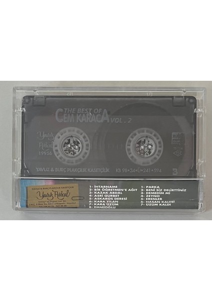 Cem Karaca The Best Of Cem Karaca Vol 2 Kaset (Orjinal Dönem Baskı)