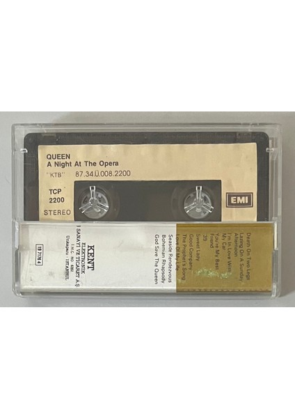 Queen A Night At The Opera Kaset (Orjinal Dönem Kağıt Baskı)