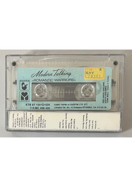 Modern Talking Romantic Warriors Kaset (Orjinal Dönem Kağıt Baskı)