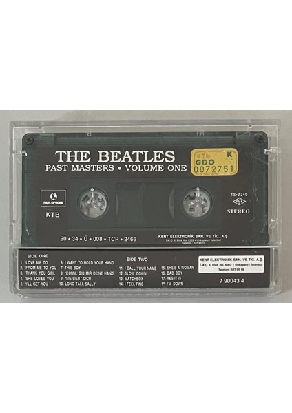 The Beatles Past Masters Volume One Kaset (Orjinal Dönem Kağıt Baskı) fiyatları