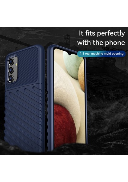 Samsung Galaxy A04S Için 4g (164.7 x 76.7 x 9.1 Mm) Thunder Serisi Kalınlaştırılmış Tpu Yumuşak Telefon Kılıfı Twill Doku Doku Damgalı Kapak Mavisi (Yurt Dışından) fiyatları