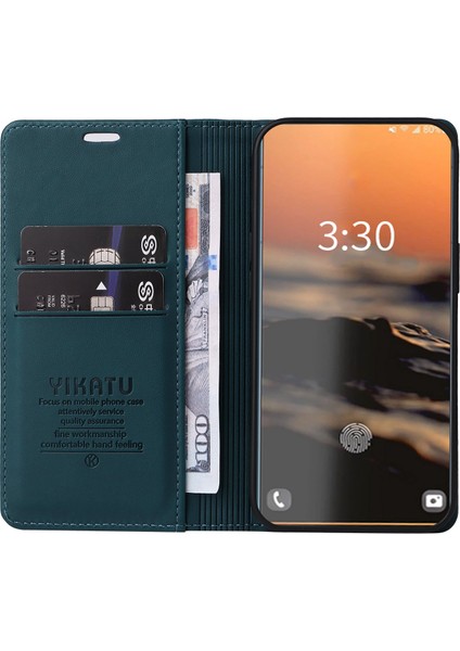 Samsung Galaxy S23 Için Ultra Pu Deri Şok Geçirmez Cüzdan Kılıfı Manyetik Otomatik Absorlanmış Telefon Stand Kapak Mavisi (Yurt Dışından) fiyatları