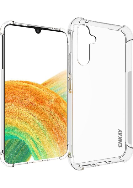 Enkay Hat Prens Tpu Samsung Galaxy A34 5g Için Telefon Kılıfı, Kayma Önleyici Şerit Kenar Net Kalınlaşmış Köşeler Şok Geçirmez Telefon Kapağı (Yurt Dışından)