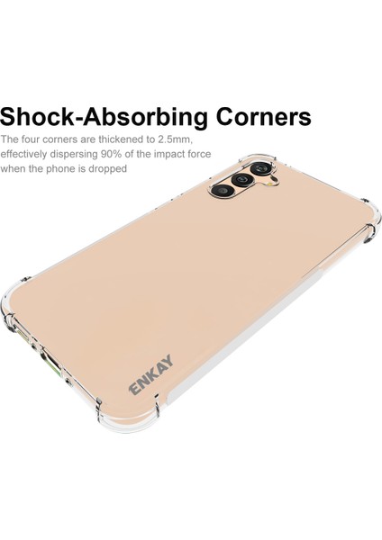 Enkay Hat Prens Tpu Samsung Galaxy A34 5g Için Telefon Kılıfı, Kayma Önleyici Şerit Kenar Net Kalınlaşmış Köşeler Şok Geçirmez Telefon Kapağı (Yurt Dışından)