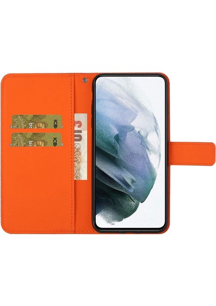 Samsung Galaxy S23 Için Ultra Cep Telefonu Kapağı Solma Önleyici Etnik Stil Baskılı Çiçek Deseni Telefon Kılıfı Pu Deri+Tpu Stand Cüzdan-Turun (Yurt Dışından)