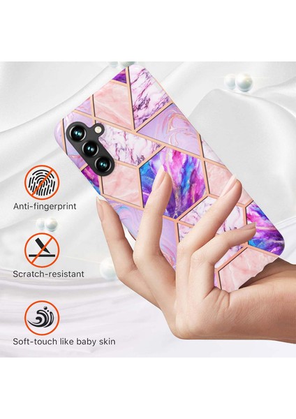 Samsung Galaxy A54 5g Için Yumuşak Tpu Telefon Kılıfı, Iyi Korunmuş Mermer Desen Imd Iml Çift Taraflı Elektroducing Koruyucu Kapak Işığı Mor (Yurt Dışından) fiyatları