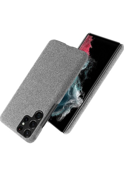 Samsung Galaxy S23 Için Ultra Düz Renk Sabit Pc Geri Kılıf Kılıf Doku Doku Anti-Drop Telefon Kapak Işık Gri (Yurt Dışından) fiyatları