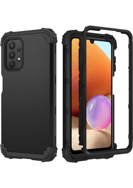 Samsung Galaxy A53 5g 3'ü 1 Arada Damla Geçirmez Silikon+Pc Kılıfı Anti-Çizelge Kalınlaştırılmış Köşe Telefon Kapak Black (Yurt Dışından) fiyatları