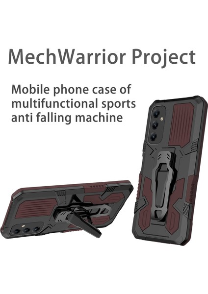 Mechwarrior Samsung Galaxy A14 5g Tpu+Pc Yumruğu Dövüşlü Telefon Kantu Kipi Kickstand-Coffee ile Kapak Kapağı (Yurt Dışından)