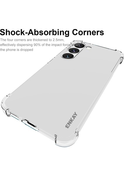 Samsung Galaxy S23 Tpu Kalınlaştırılmış Köşeler Için Enkay Şapka Prensi Şok Vaza Vaka Anti-Slip Strip Kenar Net Telefon Kapağı (Yurt Dışından) fiyatları