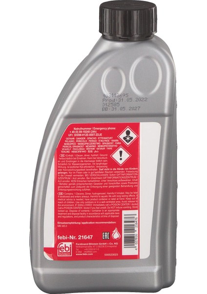 Servo Direksiyon Sistemi Hidrolik Pentosin 1l (21647) fiyatları