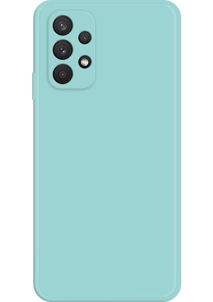 Samsung Galaxy A32 4g (Ab Versiyonu) Için Kalaştırılmış Tpu Şok Geçirmez Telefon Kasası Düz Kenar Mikrofiber Astar Tasarımı Koruyucu Kapak-Ciya (Yurt Dışından)