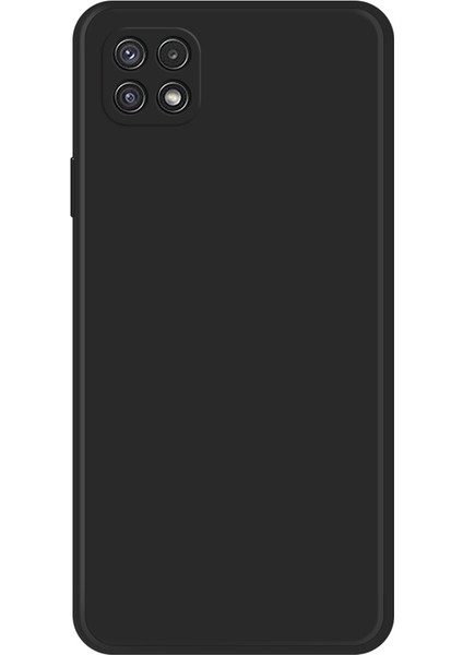 Samsung Galaxy A22 5g (Ab Versiyonu) Için Cep Telefonu Arka Kapağı, Düşme Önleme Düz Kenar Kalu Tpu Telefon Kasası Mikrofiber Astar-Siyah ile (Yurt Dışından)