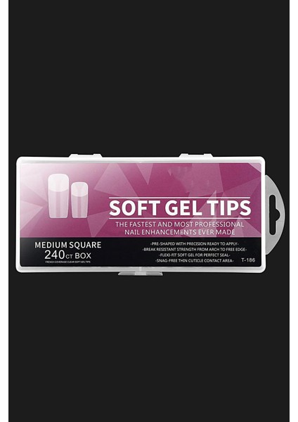 240'LI Soft Jel Tips & Yeni Nesil Kullanımı Kolay Yumuşak Jel Tips T-186-2 fiyatları