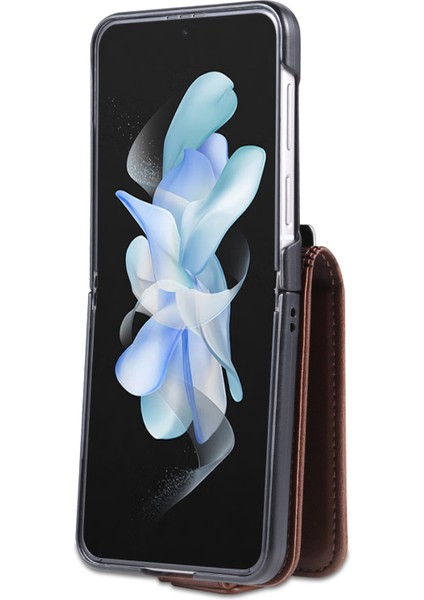 Samsung Galaxy Z Flip4 Için 5g Telefon Kılıfı Manyetik Kapatma Şok Geçirmez Kasa Cowhide Doku Pu Deri Folyo Flip Kapak Kart Yuvası-Coffee (Yurt Dışından) fiyatları