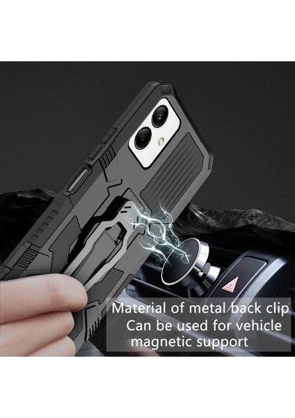 Mechwarrior Samsung Galaxy A04 4g (164.4 x 76.3 x 9.1 Mm) Telefon Kabuğu, Koruyucu Kasa Tpu+Pc Arka Klip Kickstand-Black ile Sert Zırh Telefonu Kapağı (Yurt Dışından)