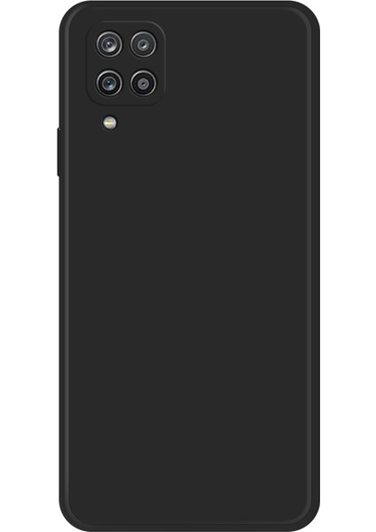 Samsung Galaxy A12 Için Cep Telefonu Geri Kapağı, Mikrofiber Astar-Siyahlı Düz ​​kenar Ka Tpu Telefon Kılıfı (Yurt Dışından)