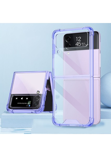 Samsung Galaxy Z Flip4 Için Gkk 5g Hava Yastığı Anti-Drop Tpu Şeffaf Telefon Kılıf (Yurt Dışından)