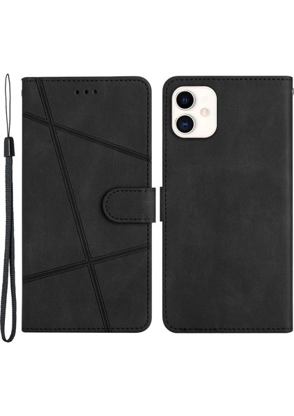 Samsung Galaxy A04 4g (164.4 x 76.3 x 9.1 Mm) Telefon Kılıfı Cüzdan Çılgın At Dokusu Pu Deri Kapak Stand Stand Strap-Black (Yurt Dışından)