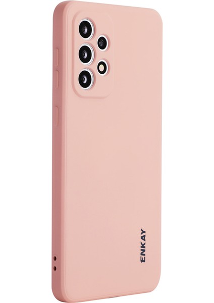 Samsung Galaxy A33 5g Anti-Fall Silikon Kılıf Düz Kenar Sıvı Kesin Kesim Iyi Korunmuş Telefon Geri Kapak Pembe (Yurt Dışından)