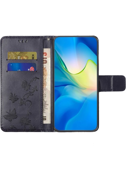 Seashell Digital Samsung Galaxy A34 Için 5g Baskılı Kelebek Çiçek Desen Pu Deri Deri Kapak Manyetik Kapatma Stand Cüzdan Folio Telefon Kılıfı Strap-Dark Mor ile (Yurt Dışından)