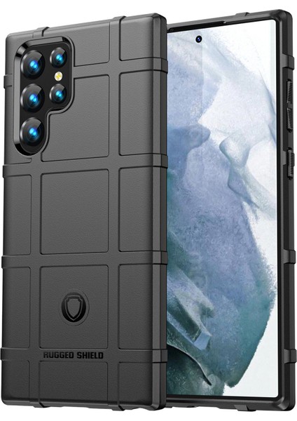 Samsung Galaxy S23 Için Ultra Sağlam Square Doku Doku Telefon Kılıfı Anti-Çizelge Esnek Tpu Koruyucu Kapak Black (Yurt Dışından)