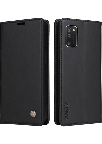 Samsung Galaxy A02S/A03'LER (164.2X75.9X9.1MM), Pu Deri Cüzdan Kılıfı Standı Manyetik Kapatma Koruyucu Kabuk Black Için Fall Anti Anti Telefon Kapağı (Yurt Dışından)