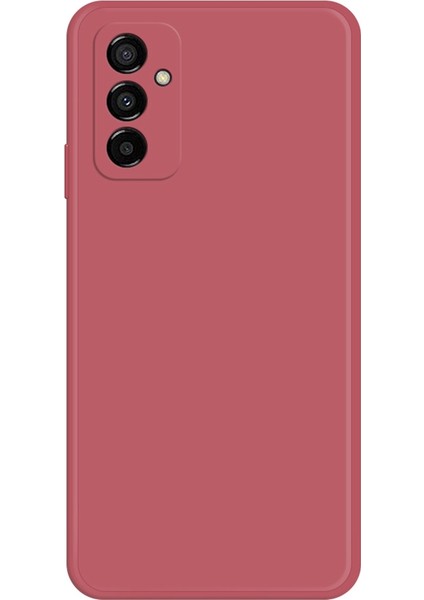 Samsung Galaxy M23 5G/F23 5g Yumuşak Mikrofiber Astar Akıllı Telefon Kılıfı, Dayanıklı Ka Tpu Düz Kenar Telefon Geri Kapak Kırmızısı (Yurt Dışından)