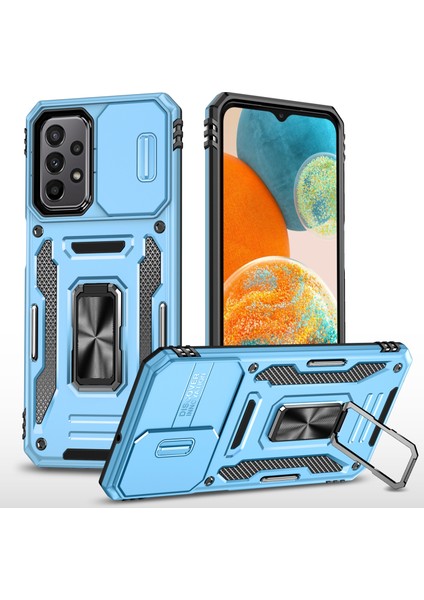 Samsung Galaxy A23 4g/5g Için Zırh Serisi (Global Versiyon) Kickstand Tasarım Telefon Kılıfı Pc+Tpu Koruyucu Arka Kapak (Yurt Dışından)