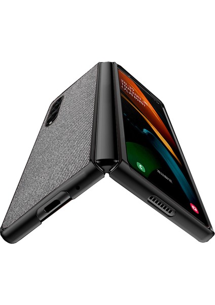 Samsung Galaxy Z Fold4 Için 5g Deniz Kum Dokulu Telefon Kılıfı Koşu Önleme Pu Deri Kaplamalı Sert Pc Katlanır Kapak-Grey (Yurt Dışından) fiyatları