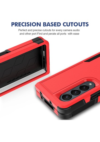 Samsung Galaxy Z Fold4 Için 5g Anti-Çizelge Pc+Tpu Katlanır Telefon Kılıfı Damla Rahat Arka Kapak-Kırmızı (Yurt Dışından) fiyatları