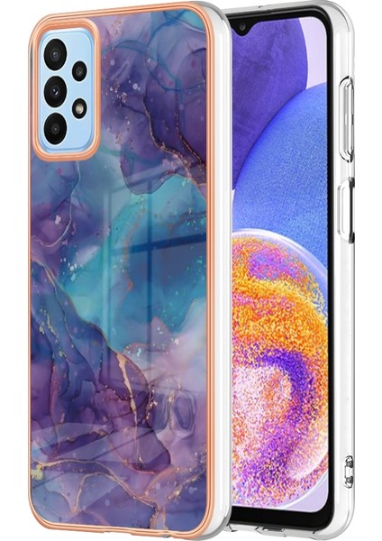 Samsung Galaxy A23 4G/A23 5g (Global Versiyon) 2.0mm Imd Mermer Desen Tpu Kapak Anti-Çizelge Elektraptaşlama Telefon Kapak-Moral (Yurt Dışından) fiyatları