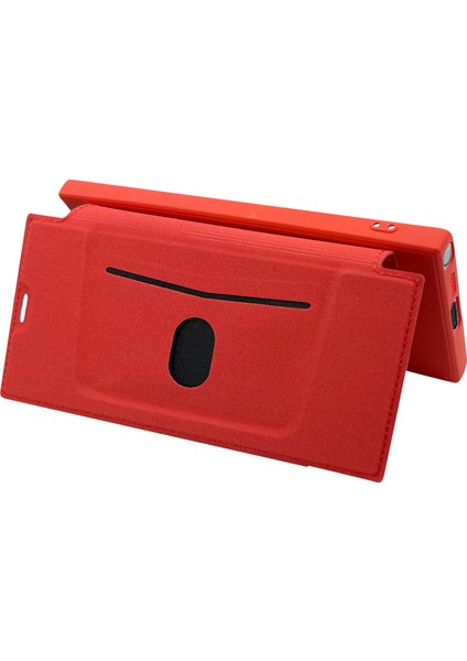 Samsung Galaxy S23 Için Ultra Anti-Contraion Kart Tutucu Tasarımı Kickstand Sıvı Silikon Koruyucu Koruyucu Kılıf Cilt Touch Telefon Kapak-Turun (Yurt Dışından)