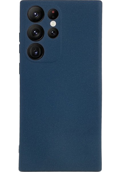 Samsung Galaxy S23 Için Ultra Anti-Çizgi Çift Taraflı Mat Kılıf Yumuşak Tpu Kamera Koruma Telefon Kapak Navy Mavi (Yurt Dışından)