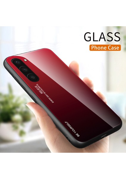 Samsung Galaxy S23 Temperli Cam Şok Geçirmez Kılıf Sabit Pc Soft Tpu Şöhret Anti-Fall Kapak Kırmızı/siyah (Yurt Dışından) fiyatları