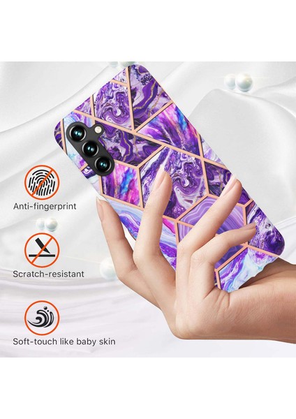 Samsung Galaxy A54 5g Için Yumuşak Tpu Telefon Kılıfı, Iyi Korunmuş Mermer Desen Imd Iml Çift Taraflı Elektroduat Koruyucu Kapak-Karanlık-Mor Mor (Yurt Dışından) fiyatları