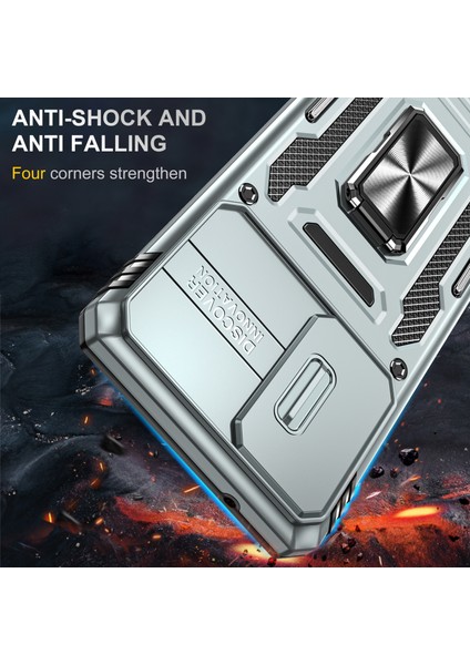 Samsung Galaxy S20 Için Zırh Serisi Fe 4G/5G/S20 Fe 2022/S20 Lite Kickstand Tasarım Şok Geçirmez Telefon Kılıfı Pc+Tpu Koruyucu Arka Kapak Slayt Kamera Kapağı Grey (Yurt Dışından) fiyatları