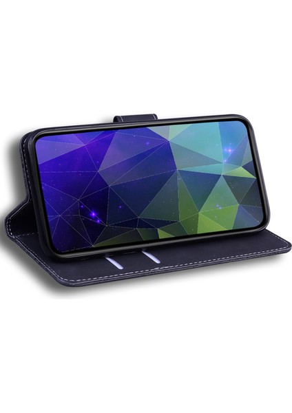 Samsung Galaxy M13 Için 4g Şok Geçirmez Cüzdan Cep Telefon Kılıfı Pu Deri Manyetik Damla Koruma Standı Telefon Kapak Black (Yurt Dışından)