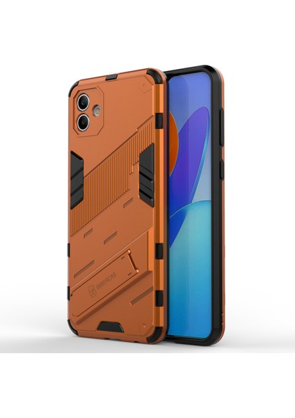 Samsung Galaxy A04 4g (164.4 x 76.3 x 9.1 Mm) Için Sert Pc+Yumuşak Tpu Kapağı Kickstand Anti-Sracratch Telefon Vaka-Turun (Yurt Dışından)