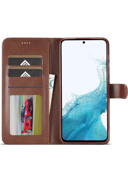 Samsung Galaxy A54 Için 5g Damla Geçirmez Buzağı Dokusu Telefon Kılıfı Katlanabilir Stand Manyetik Toka Pu Deri Cep Telefonu Flip Cüzdan Kapak-Kahverengi (Yurt Dışından) fiyatları