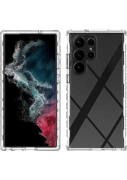 Samsung Galaxy S23 Için Ultra 3'ü Gradyan Pc+Tpu Telefon Koruyucu Kapak Pet Ekranı Koruyucu-Mavi ile Önlem Anti-Çizelge Kılıfı (Yurt Dışından)