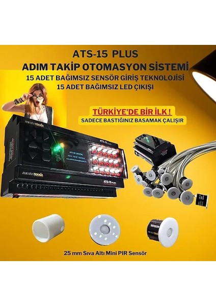 Ats-15 Plus Dijital Adım Takip Sistemi /15 Sensör Giriş/çıkış