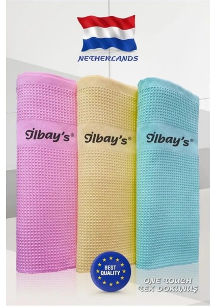 3'lü Ithal Baskılı 40X60 cm Fabrika Satış Mağazası Orijinal Mikrofiber Temizlik Bezi