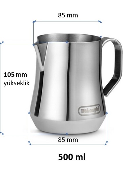 Süt Köpürtme Potu (Cezvesi) Parlak 500 ml - Xl Yeni