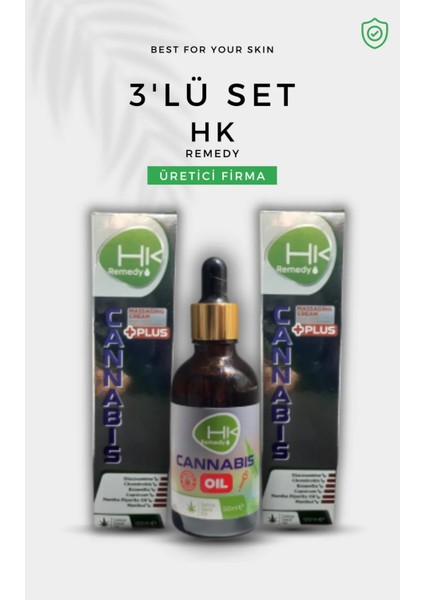 Kanabis Masaj Kremi ve Yağı 3'lü Set